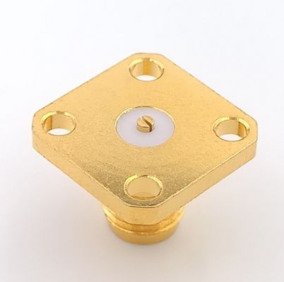 50 Cyles Female  SMA Coaxial Connector  4 Hole Sma Flange Mount Connector