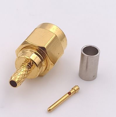 Straight 50 Ohms Wifi Antenna Sma Connector Male Pin Crimp For RG 178 Cable