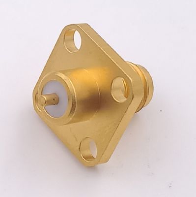 Panel Screw Mounting SMA Coaxial Connector SMA Jack Connector With 4 Holes Flange