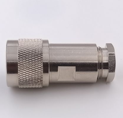Male N Type RF Coaxial Connectors Panel Mount 50 Ohm  DC 6GHz Customized Size