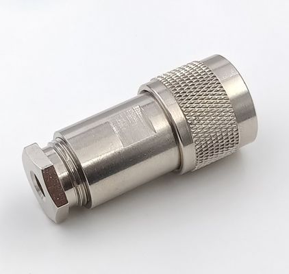 Male N Type RF Coaxial Connectors Panel Mount 50 Ohm  DC 6GHz Customized Size