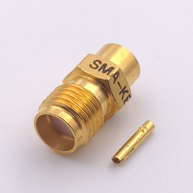 RG 405 SMA Coaxial Connector / SMA Female Connector Socket Pin Crimp